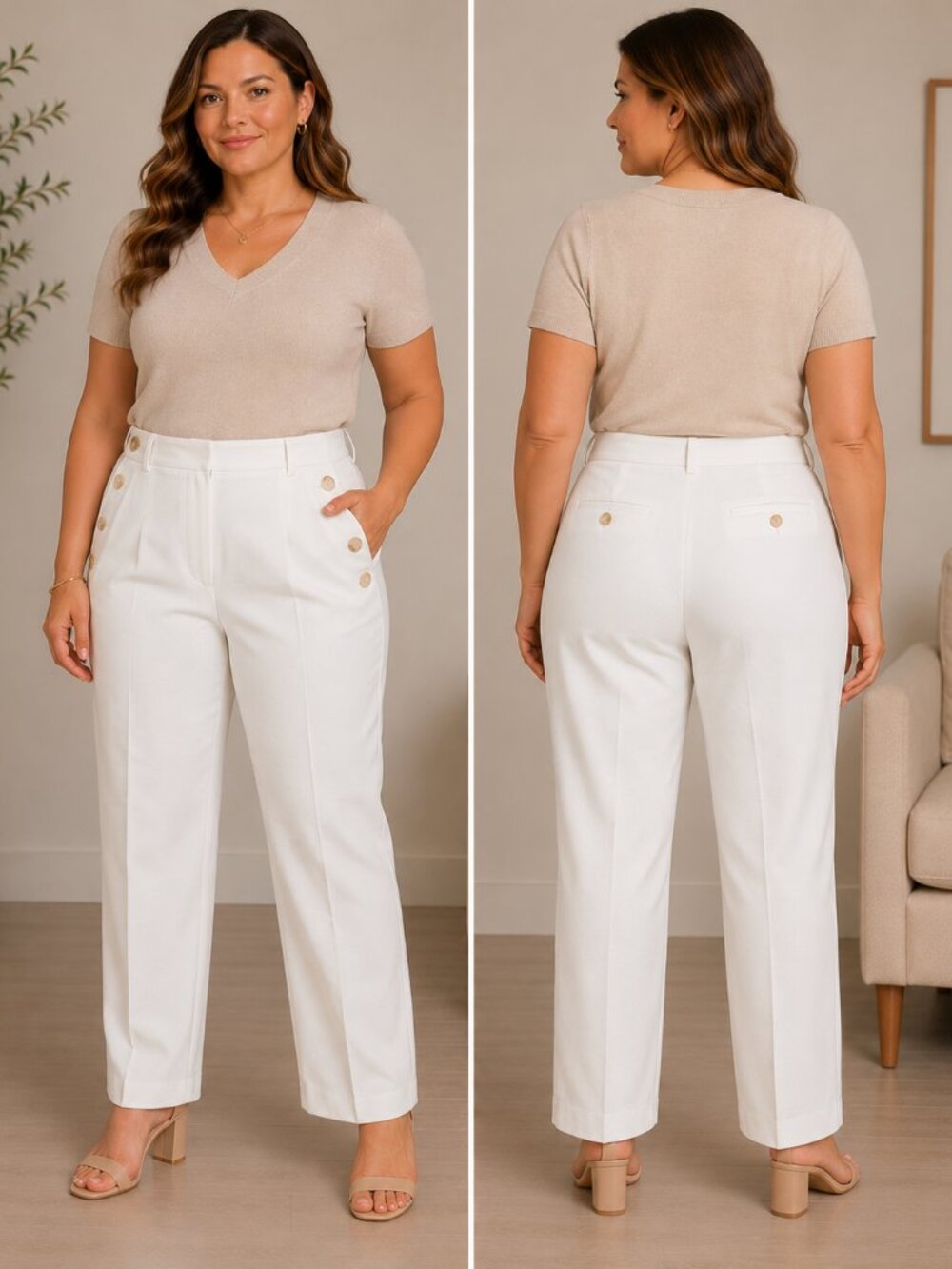 LOFT white Flat-Front Women's Pants NWOT - NEVER WORN